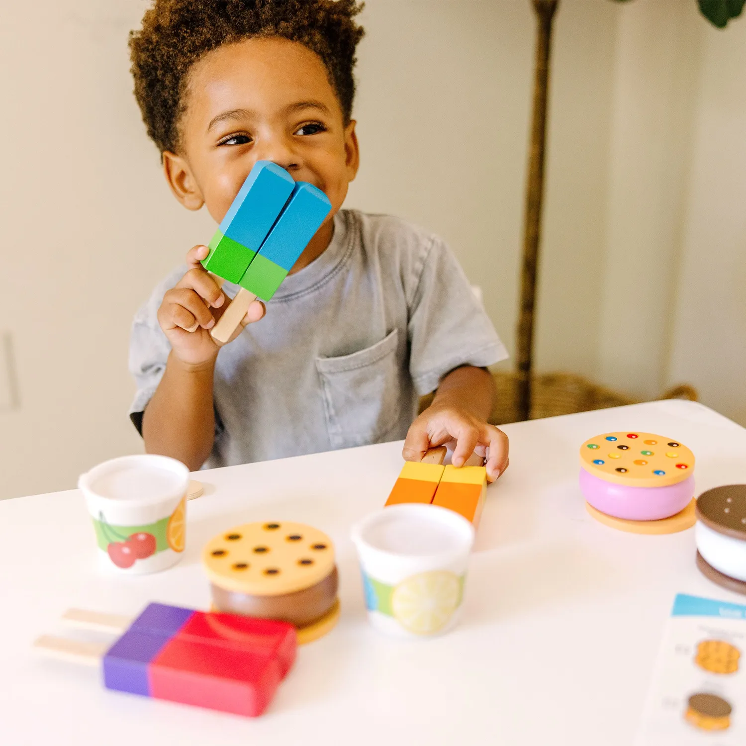 Melissa & Doug Frozen Treats Spieleis Holz 24-teilig stapelbar