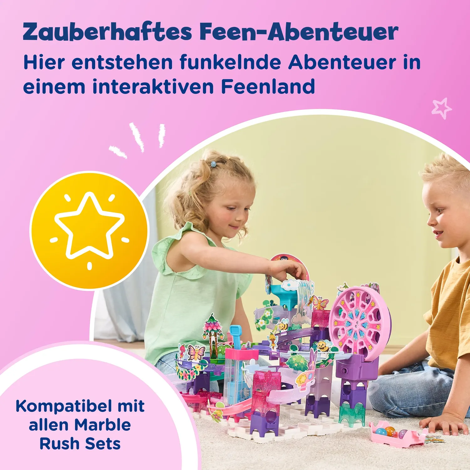 VTech Marble Rush Fairy Garden M500 Kugelbahn Set 78-teilig