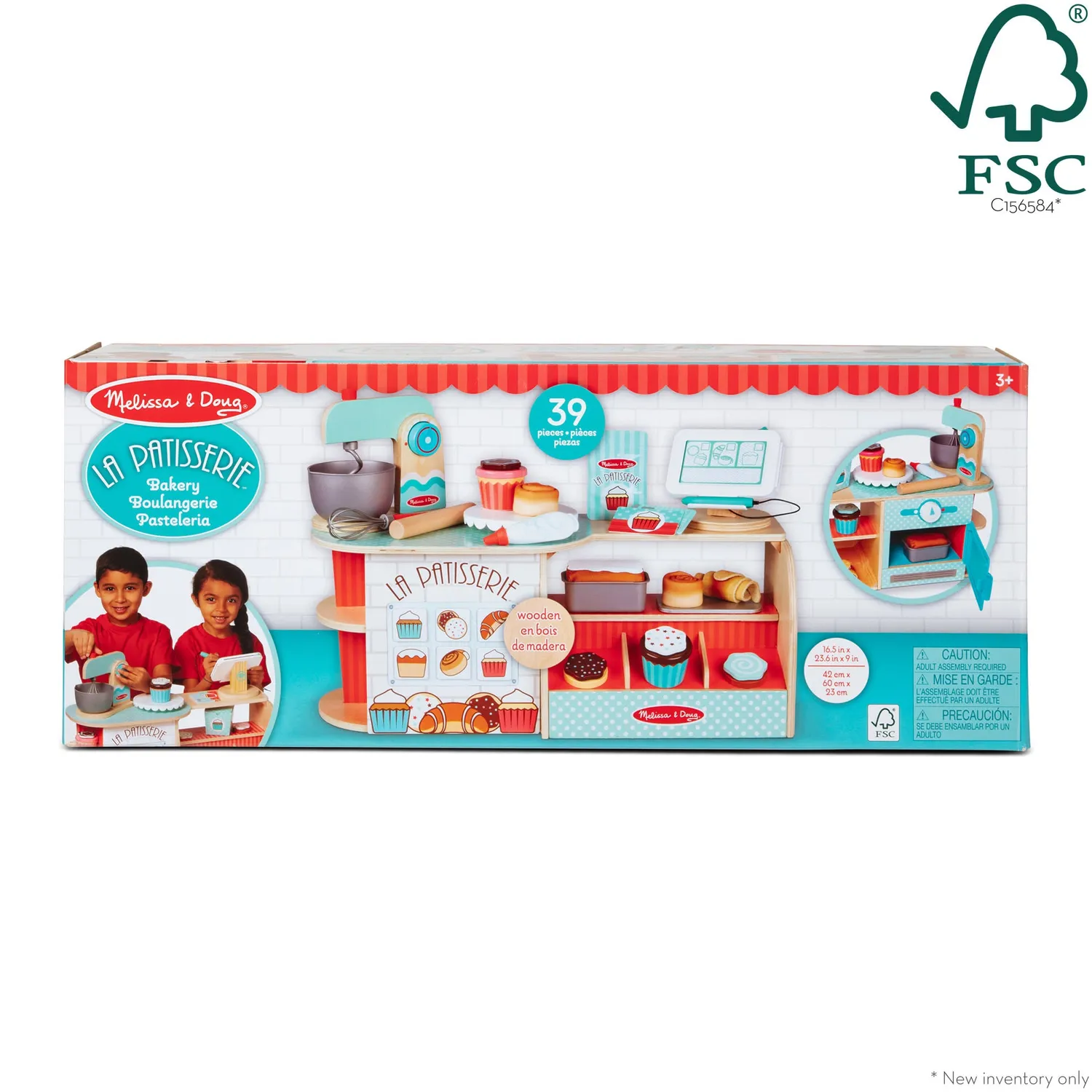 Melissa & Doug La Patisserie Bäckerei Holz 39-tlg Backset