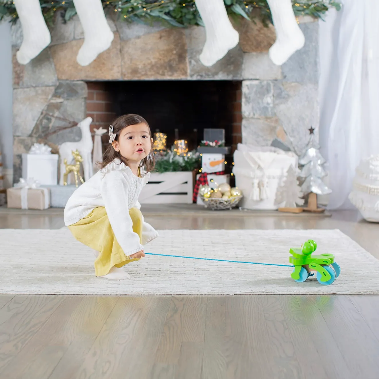 Melissa & Doug Frolicking Frog Nachziehtier Holz ab 18 M.
