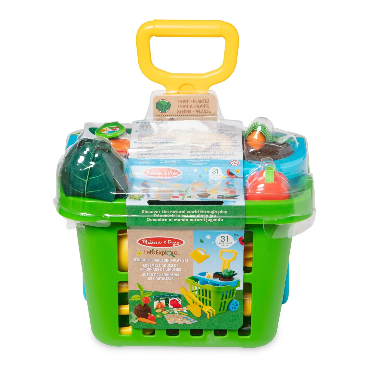 Melissa & Doug Let's Explore Gemüsegarten Gartenset 31-teilig Wagen