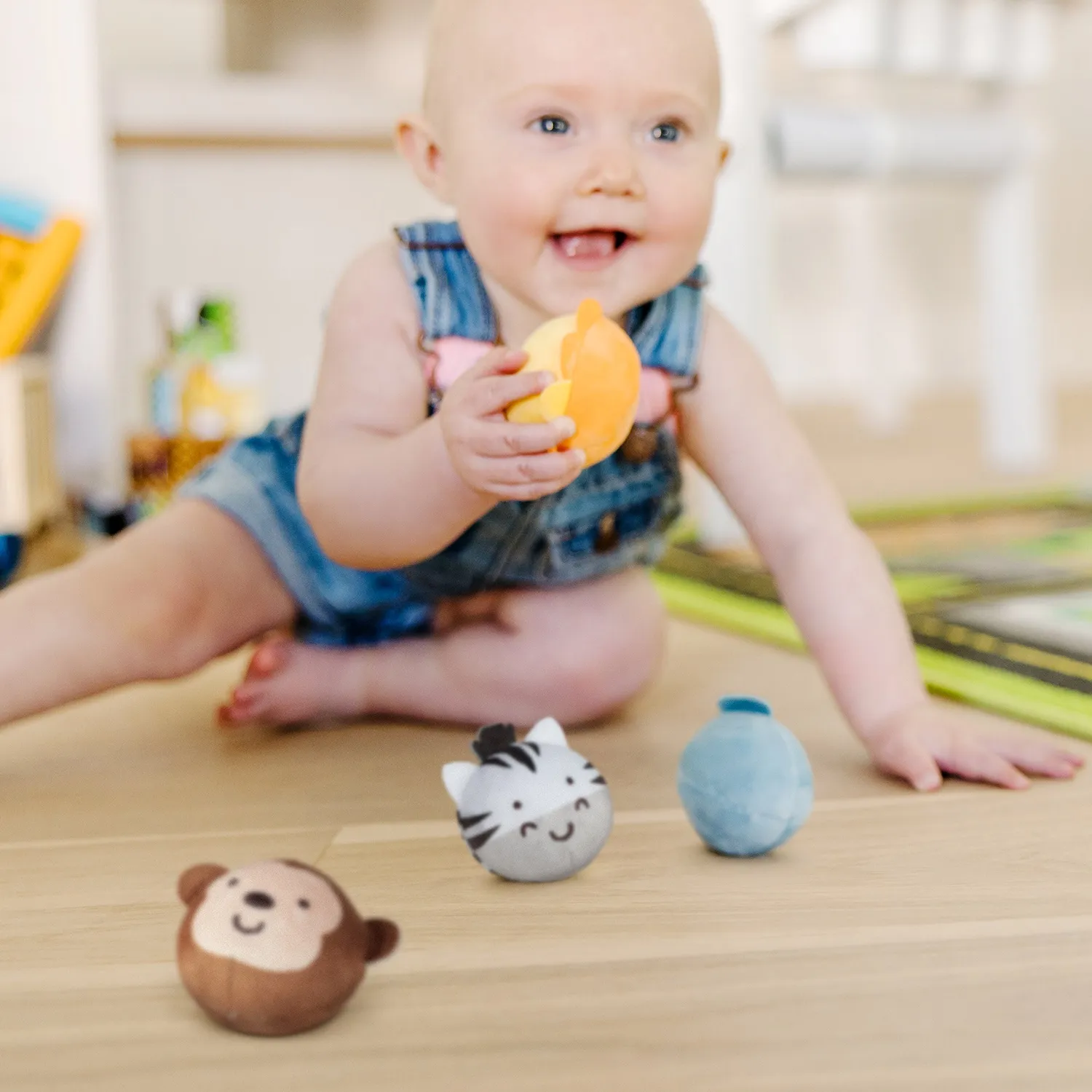 Melissa & Doug Rollables Safari Friends Rolltiere 4er Set für Babys