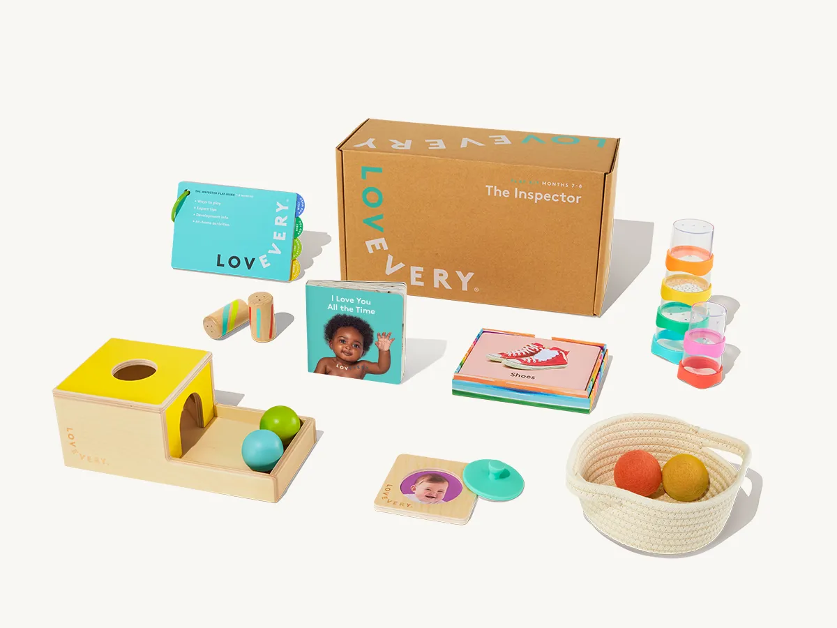 Lovevery Play Kits Inspektor-Set Spielzeugset Deutsch Objektpermanenz