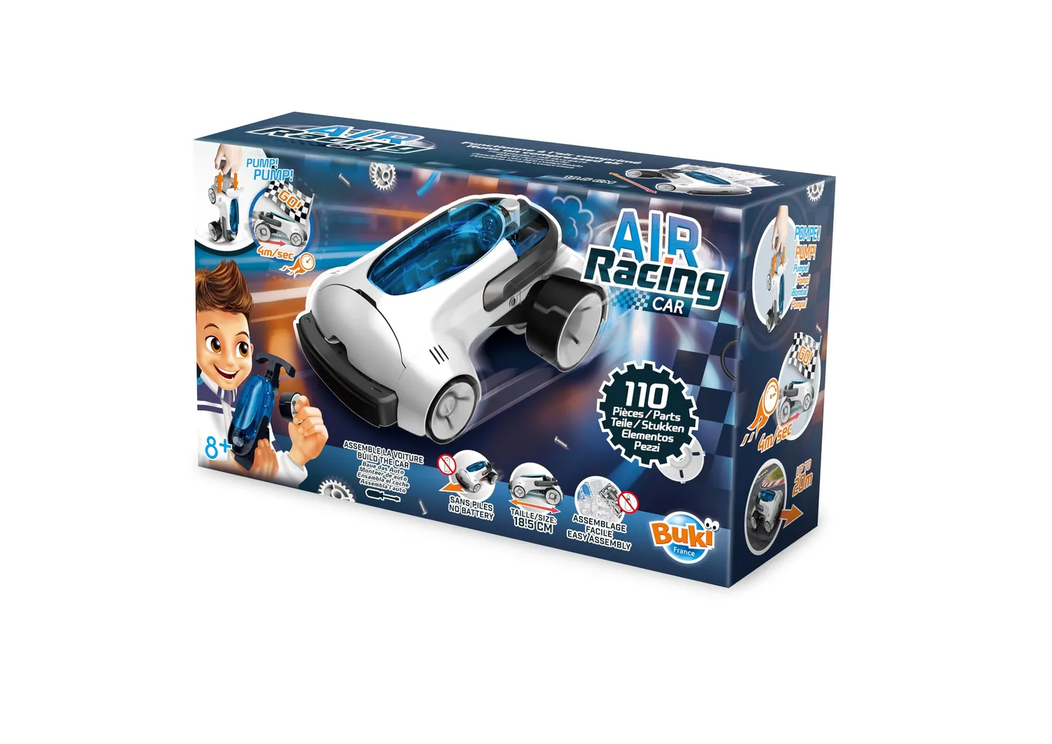 Buki France 7511 Air Racing Car Bausatz Druckluft ab 8 Jahre