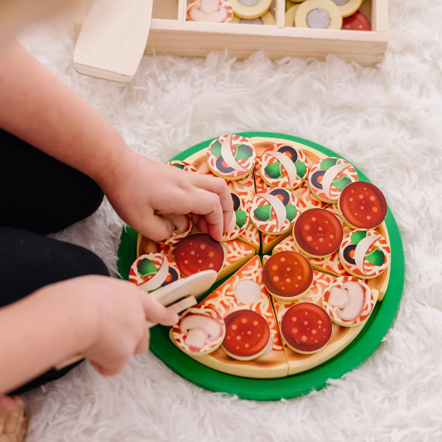 Melissa & Doug Pizza Party Holzspielset 6 Stücke