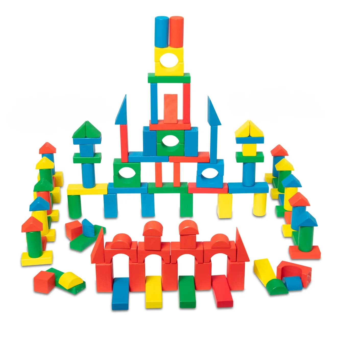 Melissa & Doug 200 Piece Wood Blocks Bausteine 200 Teile Holz