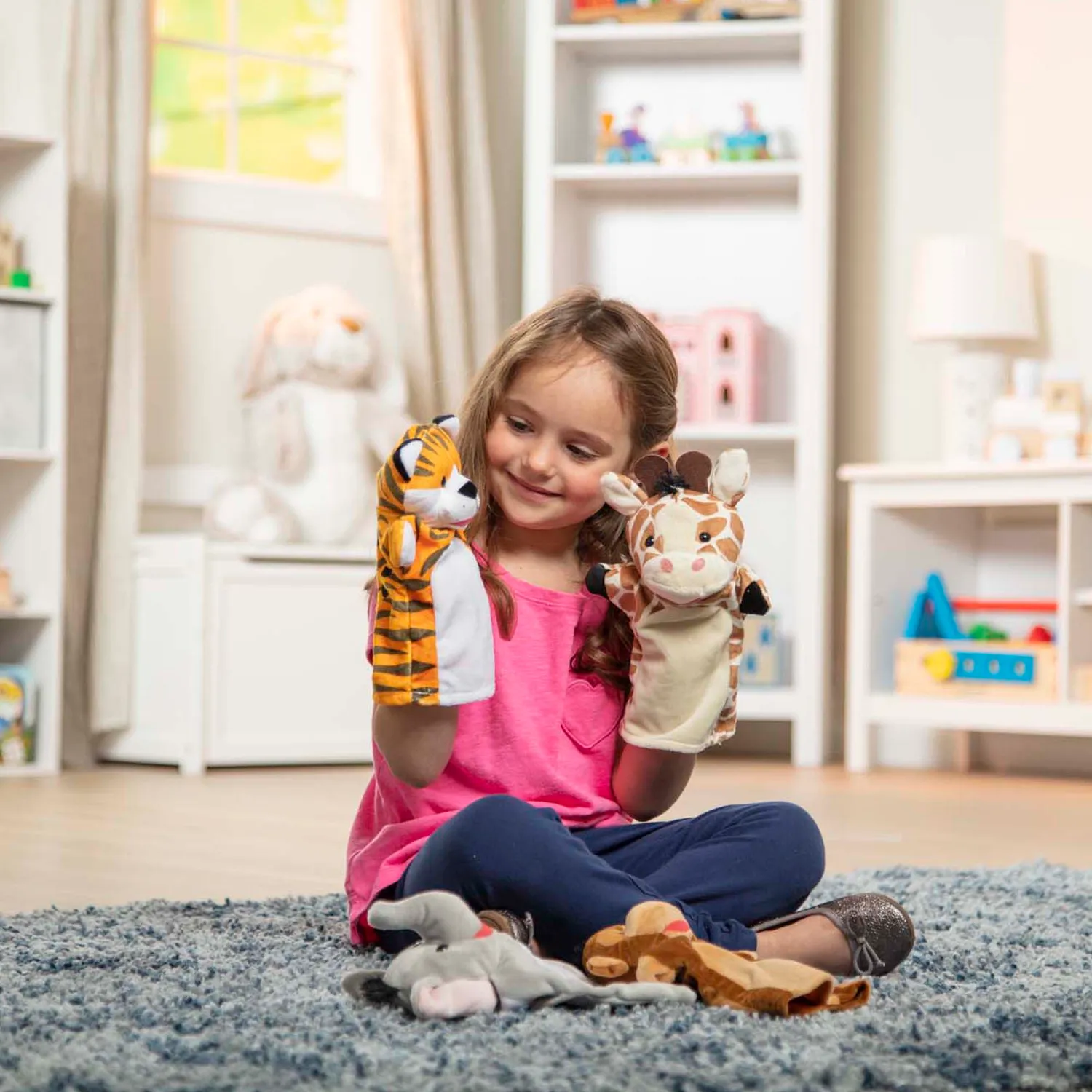 Melissa & Doug Zoo Friends Handpuppen Tiere 4er Set