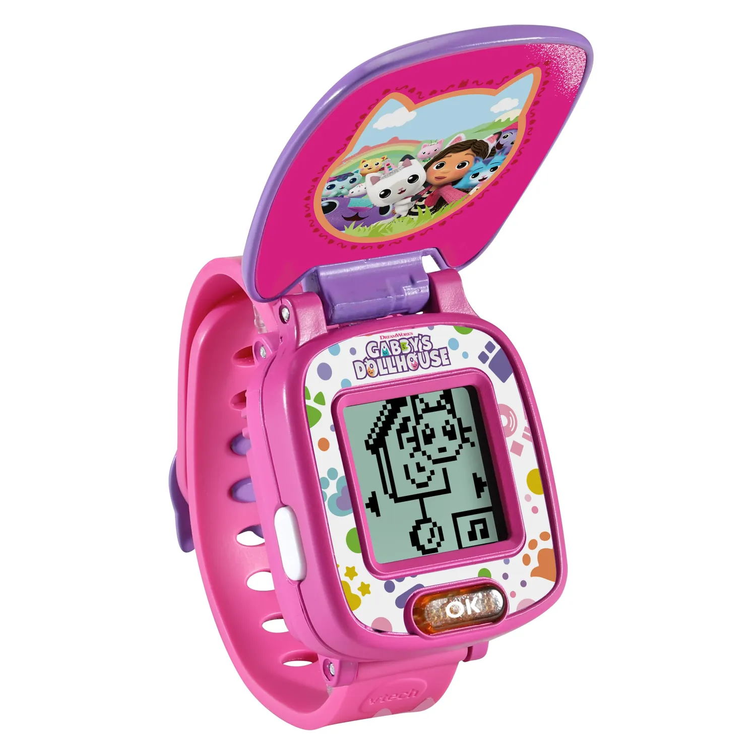 VTech Gabbys Dollhouse Lernuhr mit 4 Spielen und Stimme