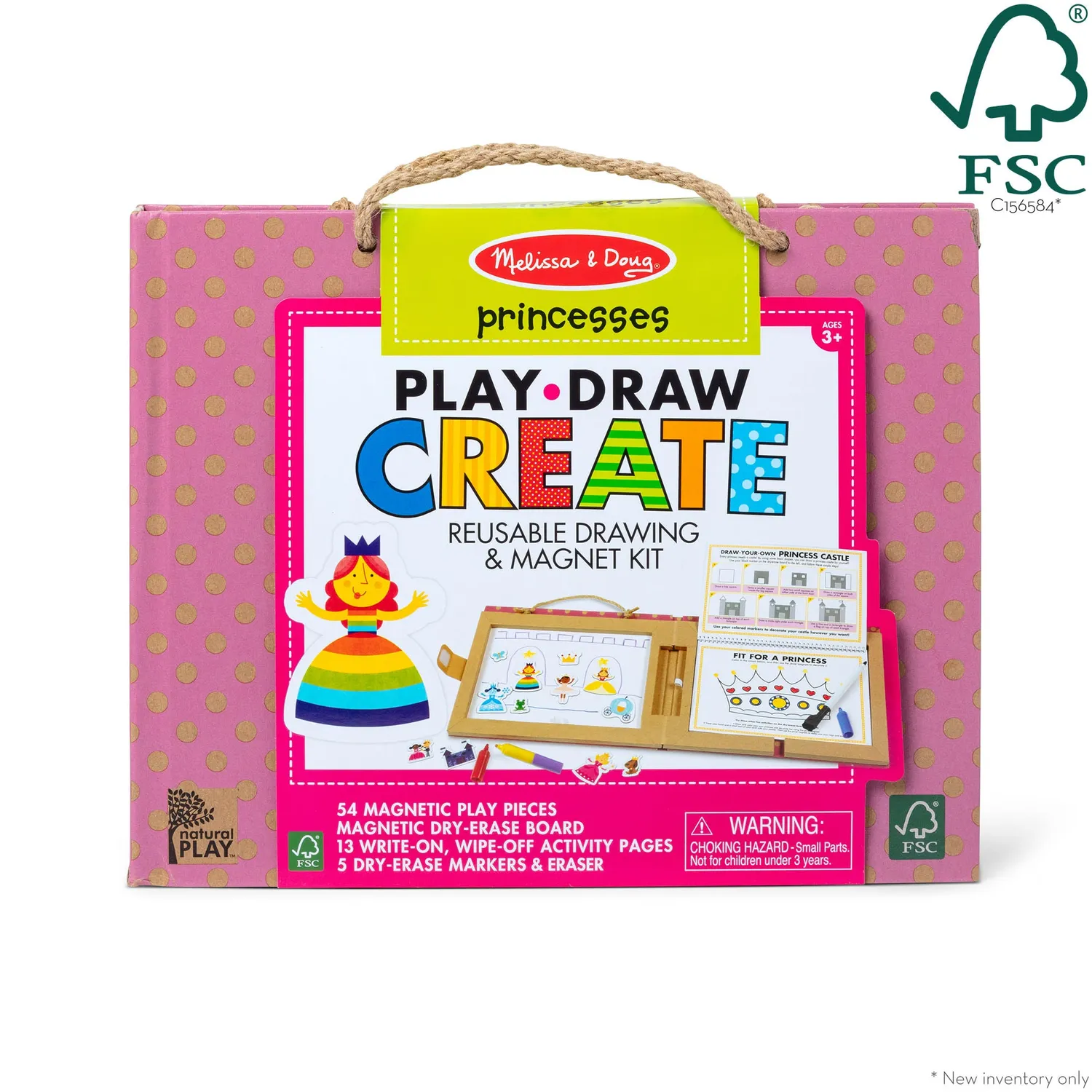 Melissa & Doug Natural Play Princesses Malset magnetisch 54-teilig
