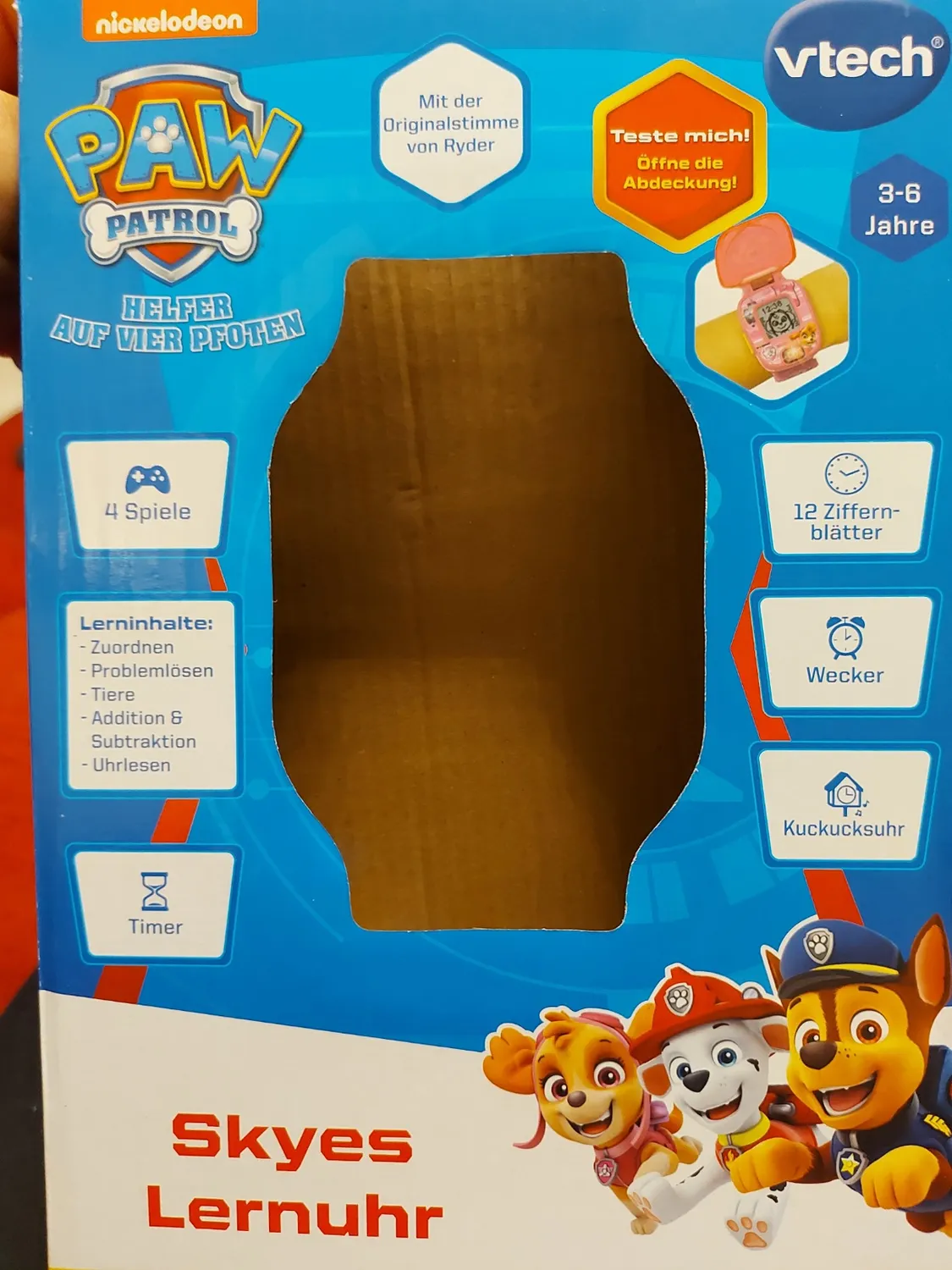 VTech Skye Lernuhr PAW Patrol 12 Zifferblätter Wecker
