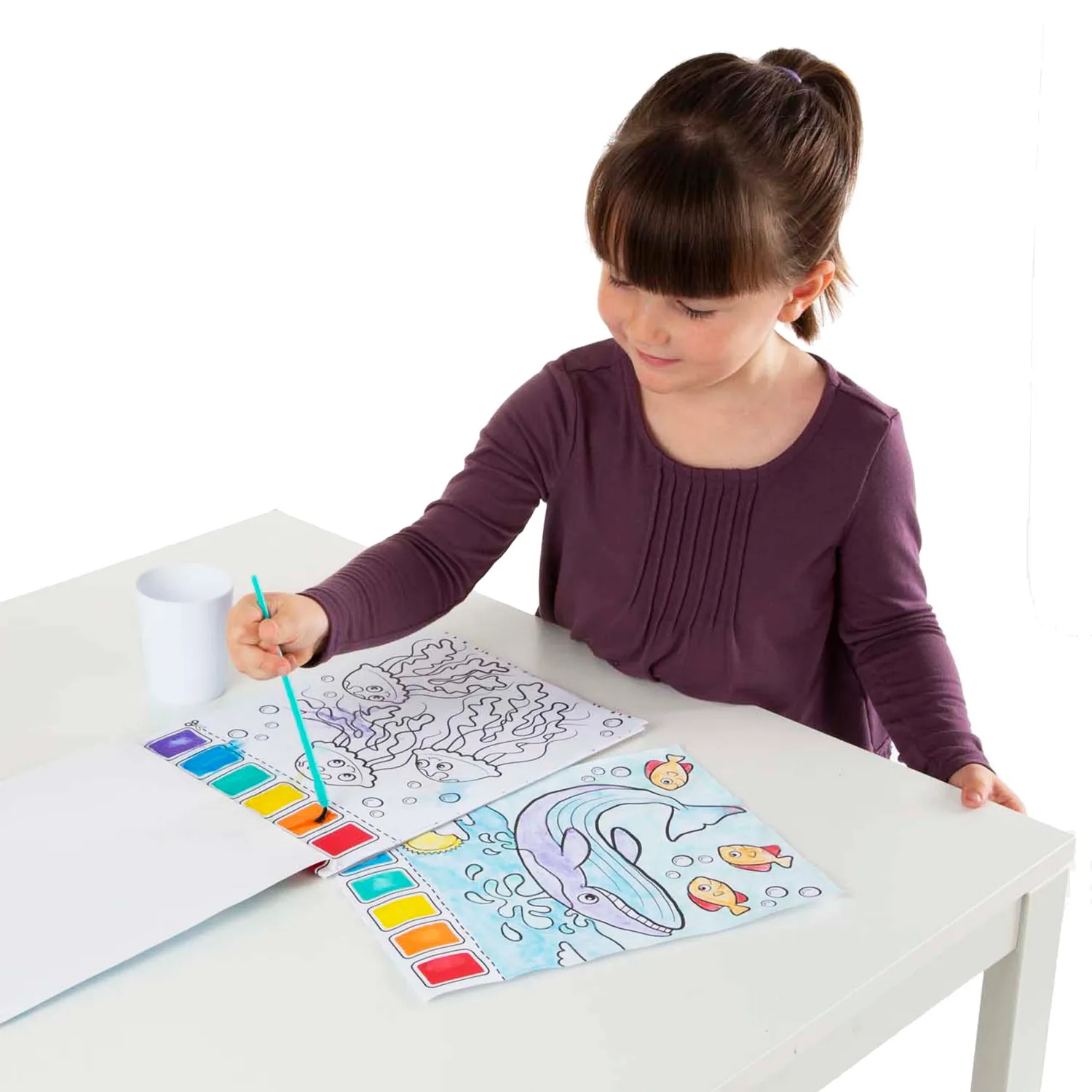 Melissa & Doug Paint With Water Ocean Malbuch mit Wasserfarben