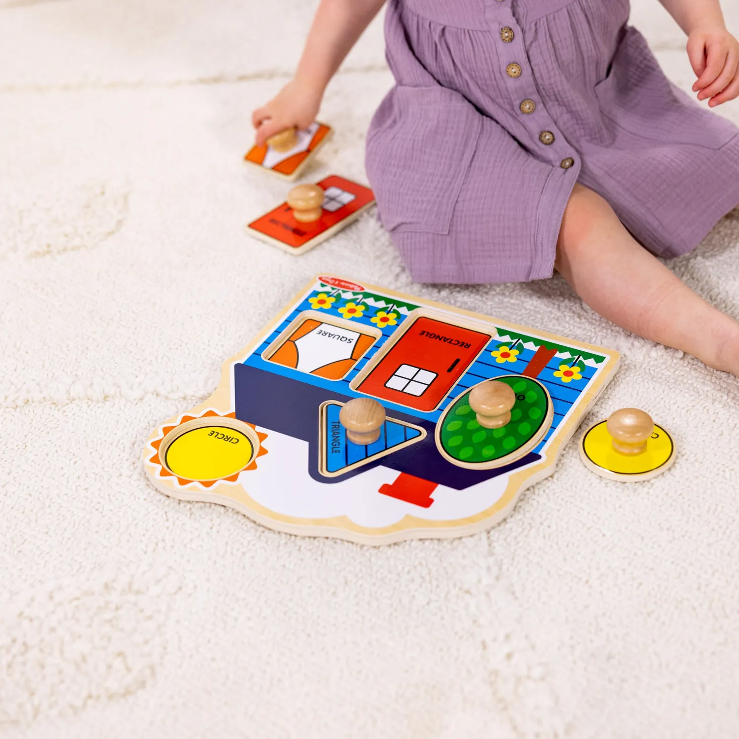 Melissa & Doug First Shapes Steckpuzzle Holz 5 Teile