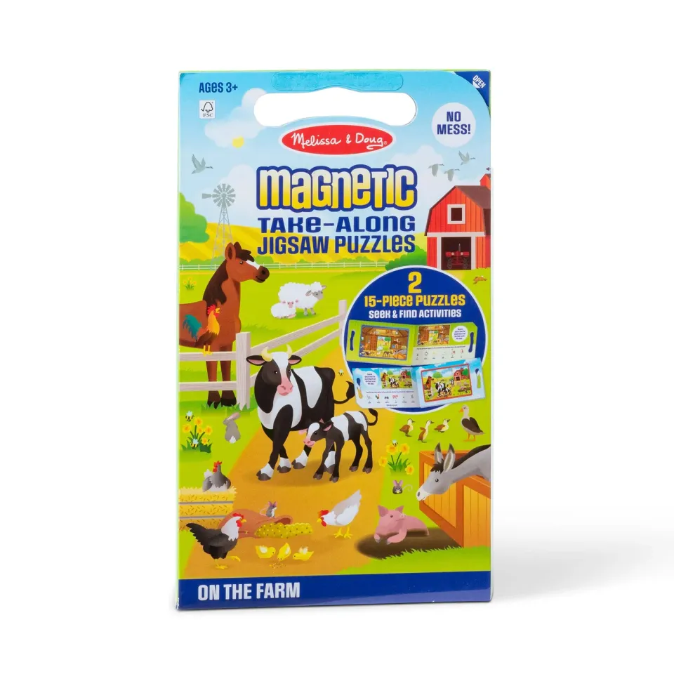 Melissa & Doug Take-Along Bauernhof Magnetpuzzle 2x15-tlg