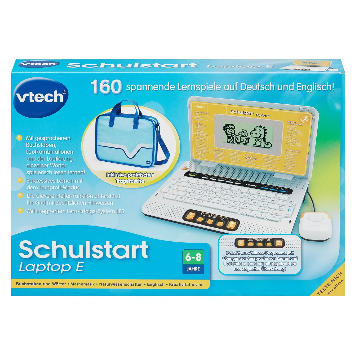 VTech Schulstart Laptop E Kinderlaptop 160 Spiele zweisprachig