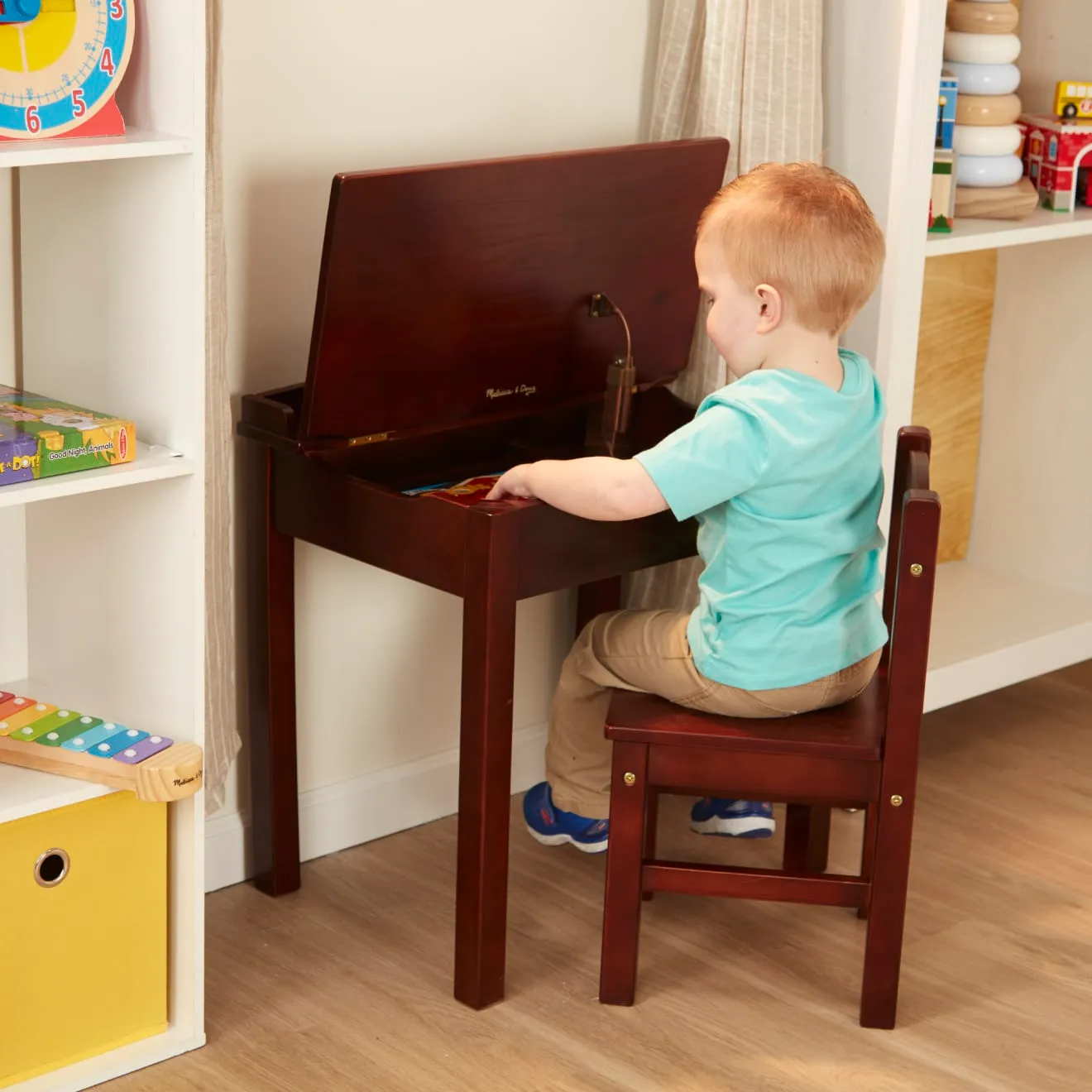 Melissa & Doug Child's Lift-Top Desk & Chair Kindertisch Espresso