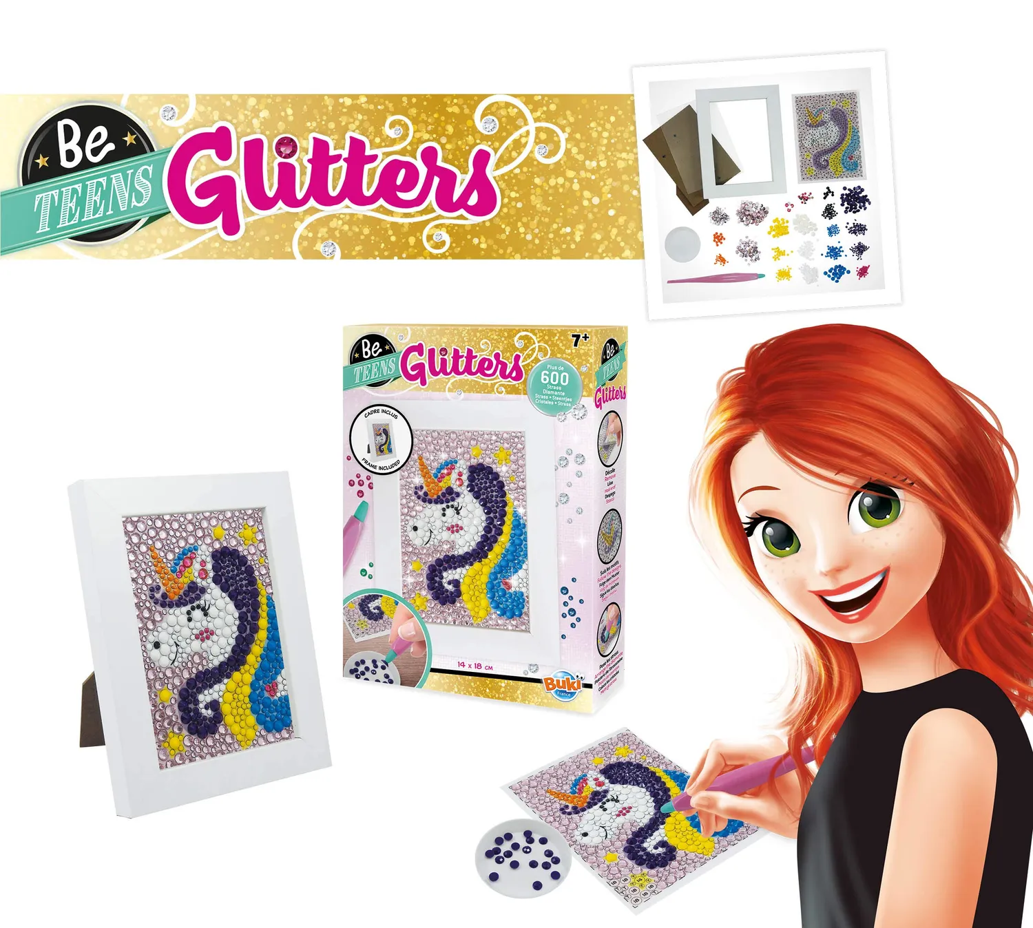 Buki Be Teens DP002 Glitzerbild Traditionell