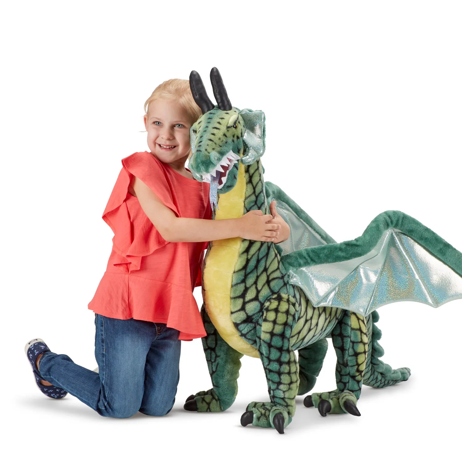 Melissa and Doug Drache Plüschtier XXL Geflügelt Grün