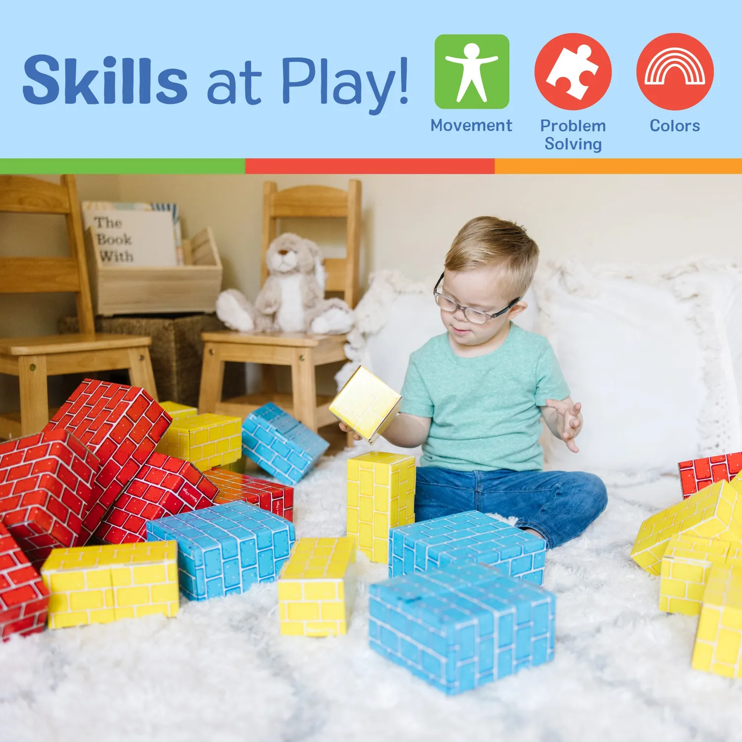 Melissa & Doug Deluxe Jumbo Cardboard Blocks Bauklötze 40-tlg