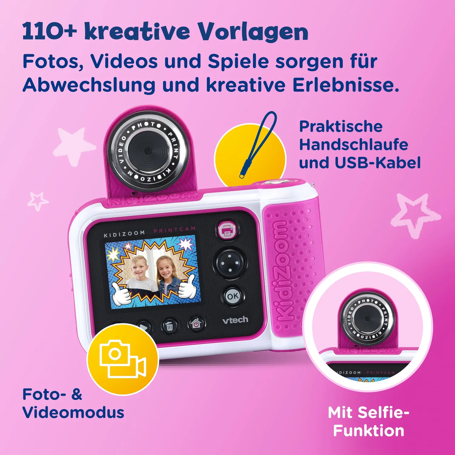 VTech KidiZoom Print Cam Kinderkamera mit Thermodruck