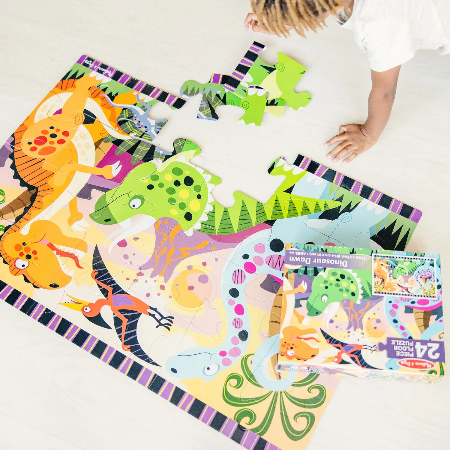 Melissa & Doug Dinosaur Dawn Bodenpuzzle 24 Teile ab 3 Jahre