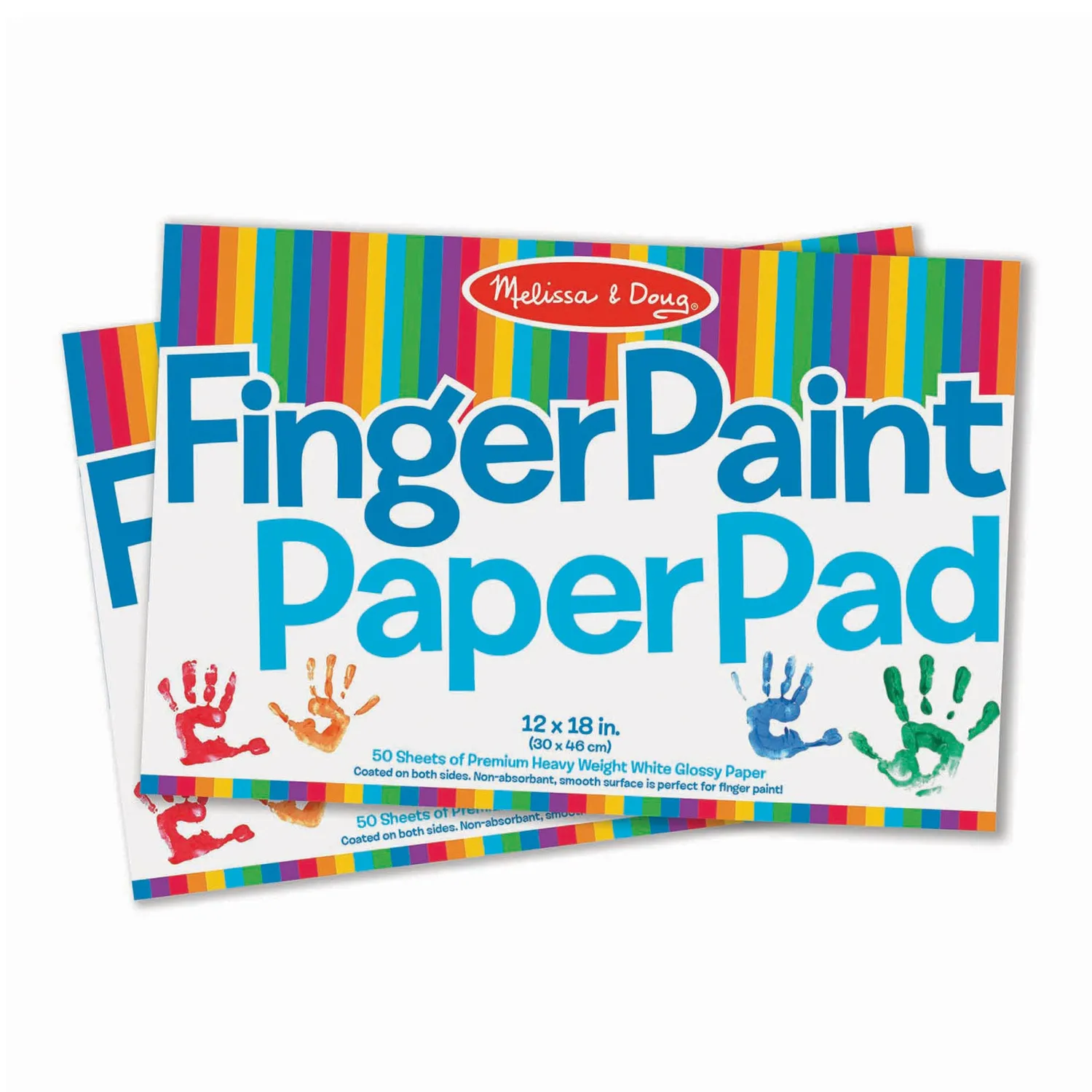 Melissa & Doug Fingermalfarbe Papierblock 2er-Pack 100 Blatt