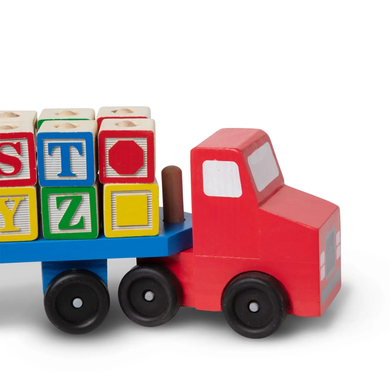 Melissa & Doug Alphabet Truck Holzbausteine 28-teilig Buchstaben