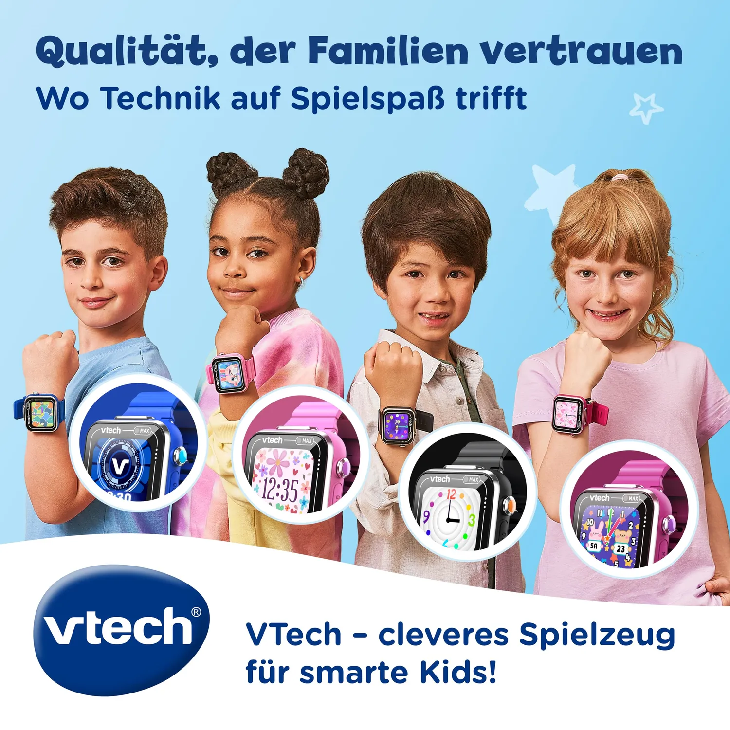 VTech KidiZoom Smart Watch MAX Kinderuhr Schwarz Dualkamera
