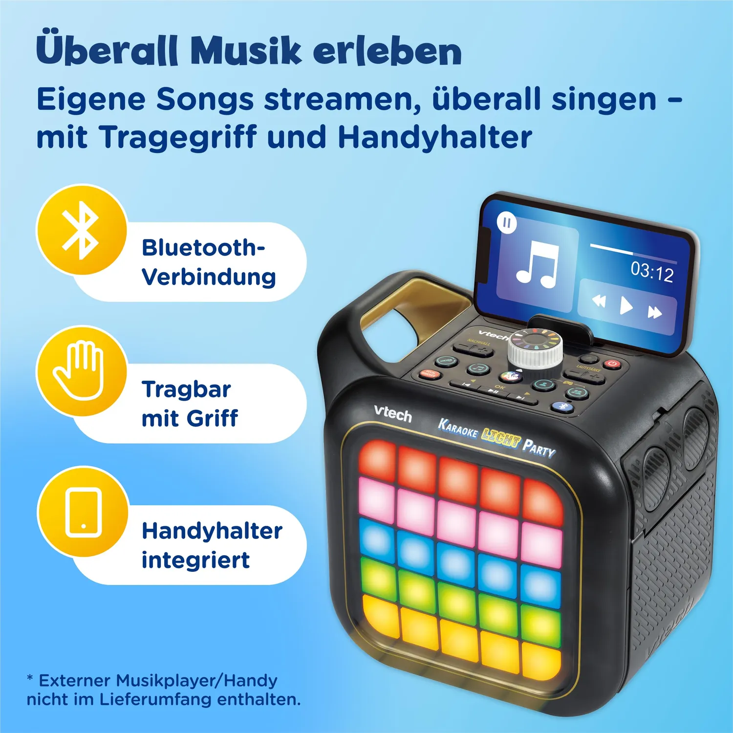 VTech Karaoke Light Party Bluetooth 2 Mikrofone Kinder