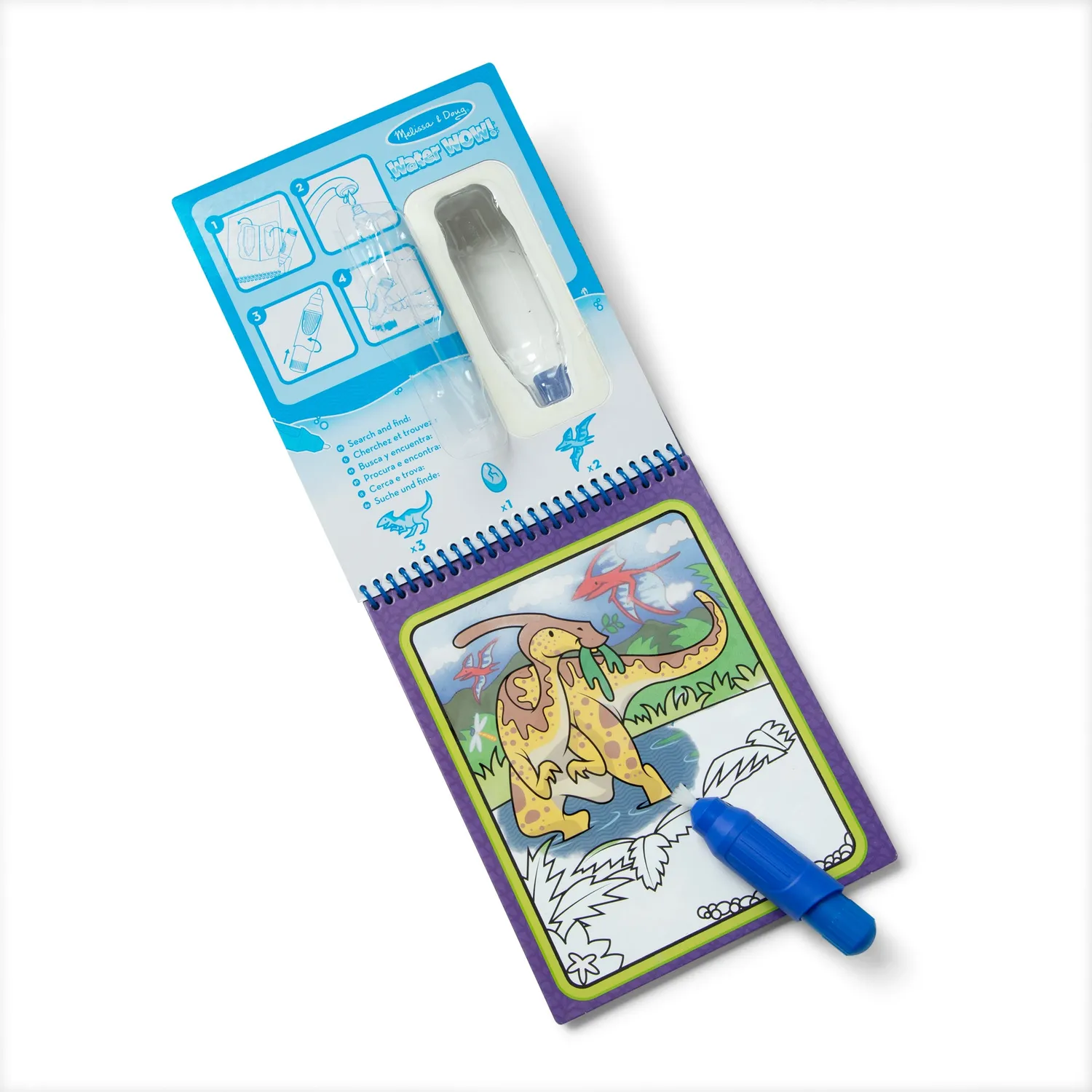 Melissa & Doug Water Wow Dinosaurier Malbuch mit Wasser