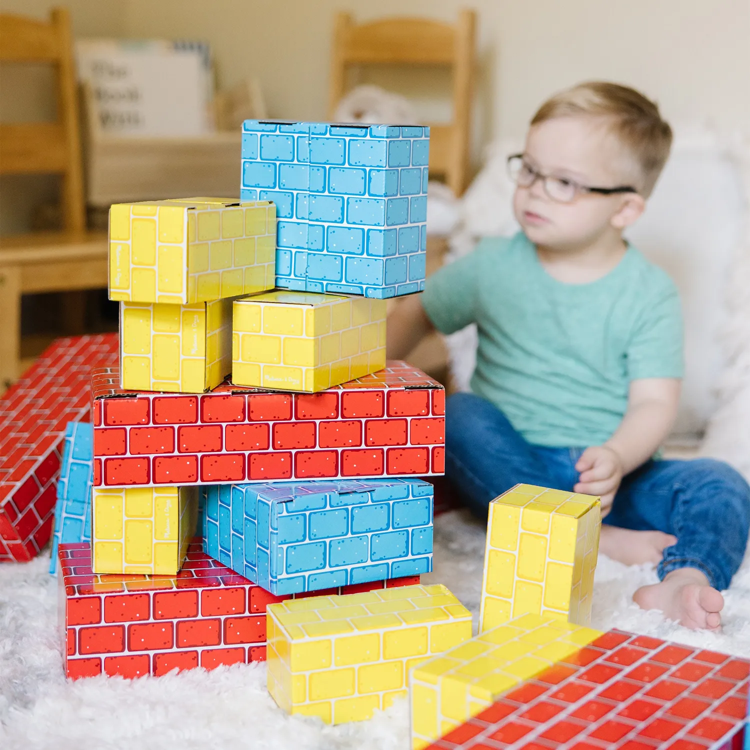 Melissa & Doug Deluxe Jumbo Cardboard Blocks Bauklötze 40-tlg
