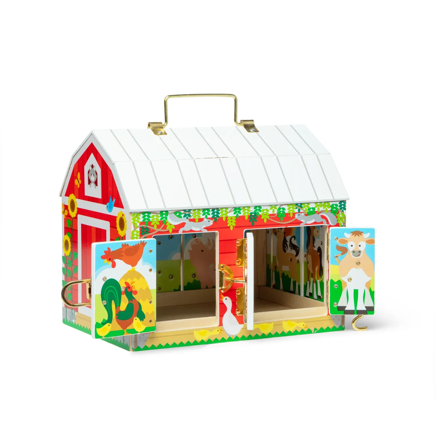 Melissa & Doug Latches Barn Spielscheune Holz mit Tieren ab 3 J.