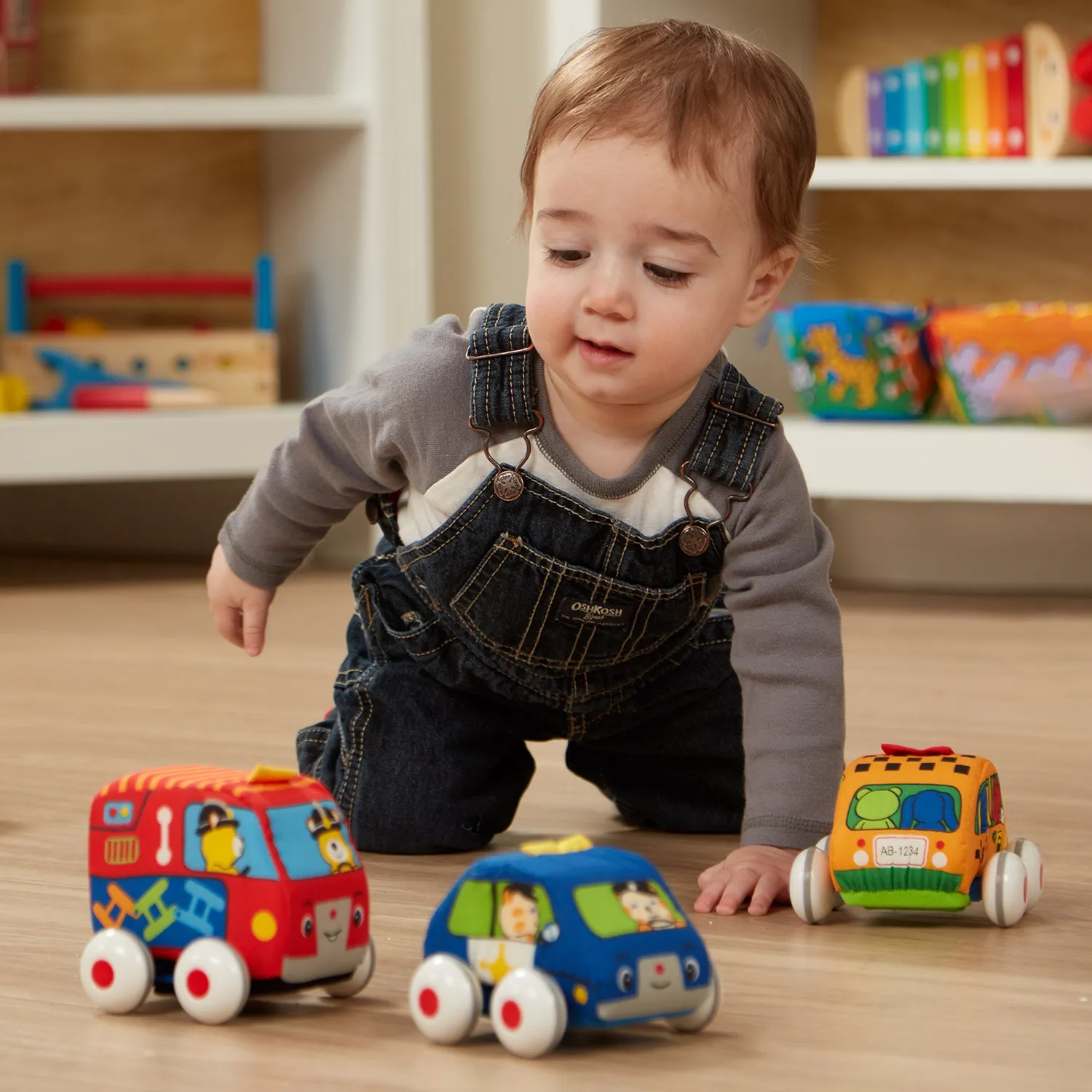Melissa & Doug K's Kids Pull-Back Vehicles Spielzeugautos 4er Set weich