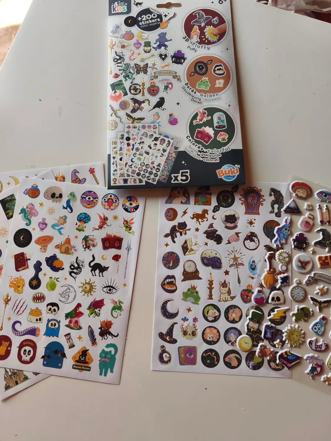 Buki France FK020 Stickertasche 200 Märchen A5 Gold