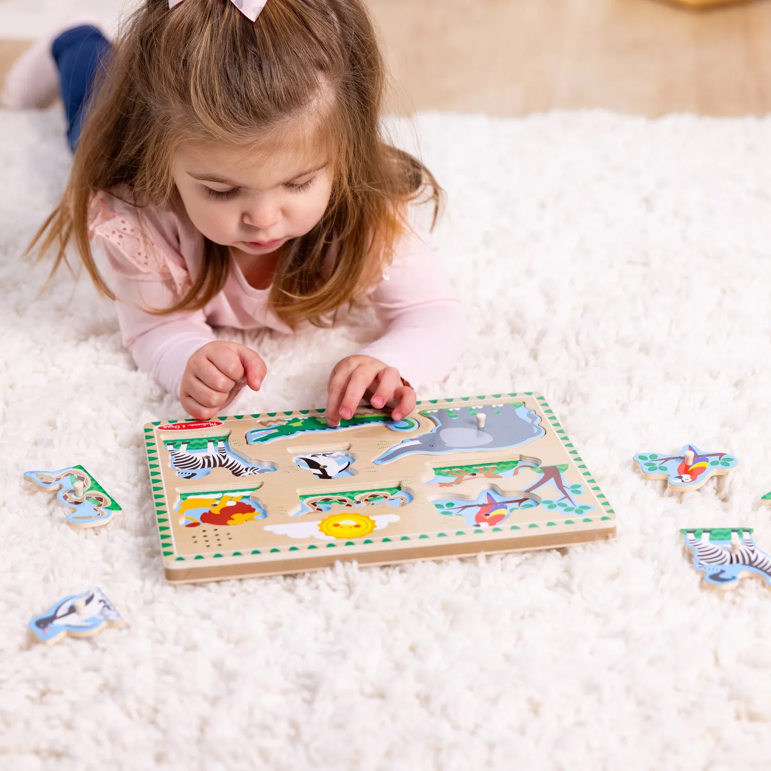 Melissa & Doug Zoo Soundpuzzle Tiere 8 Teile