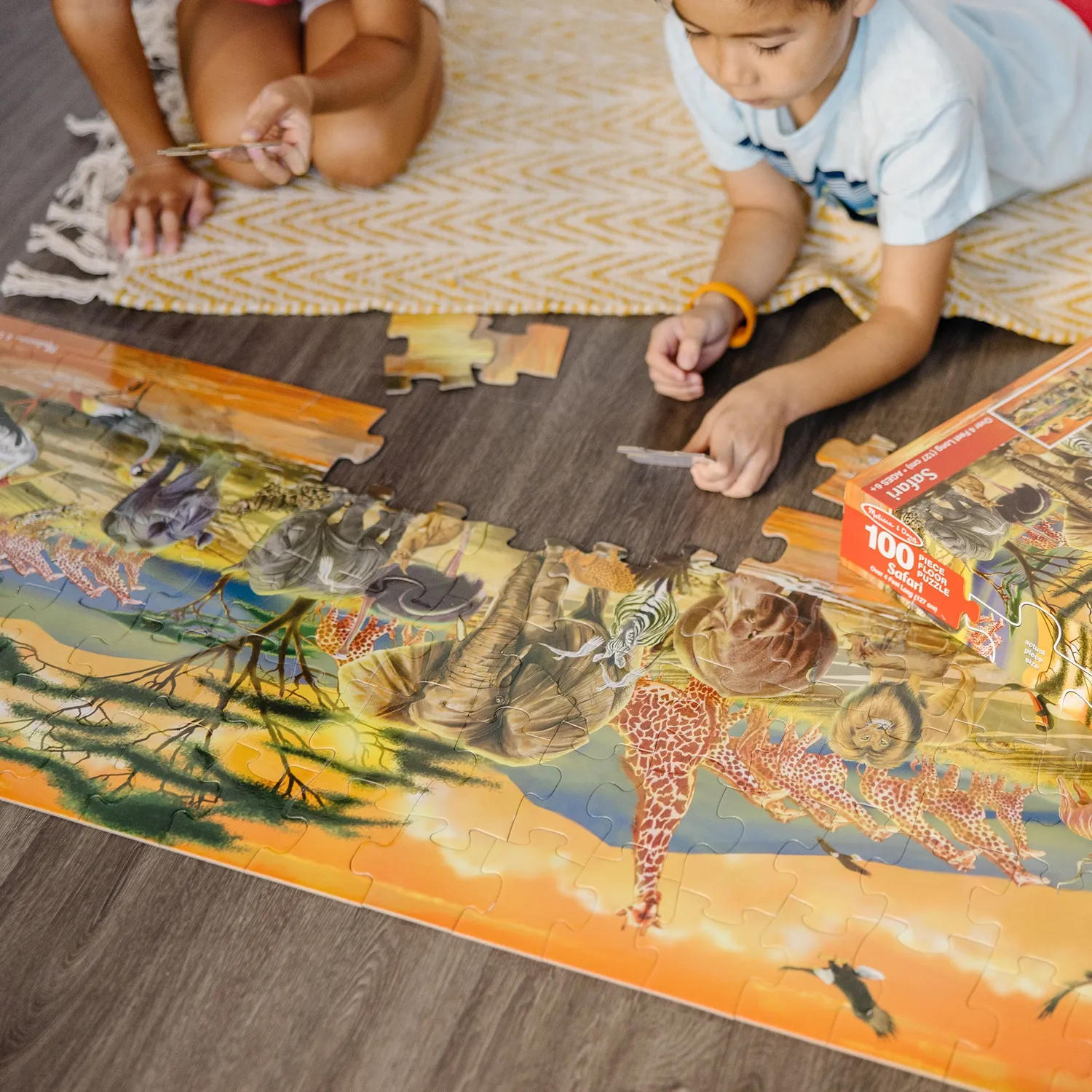 Melissa & Doug Safari Floor Puzzle Bodenpuzzle 100 Teile