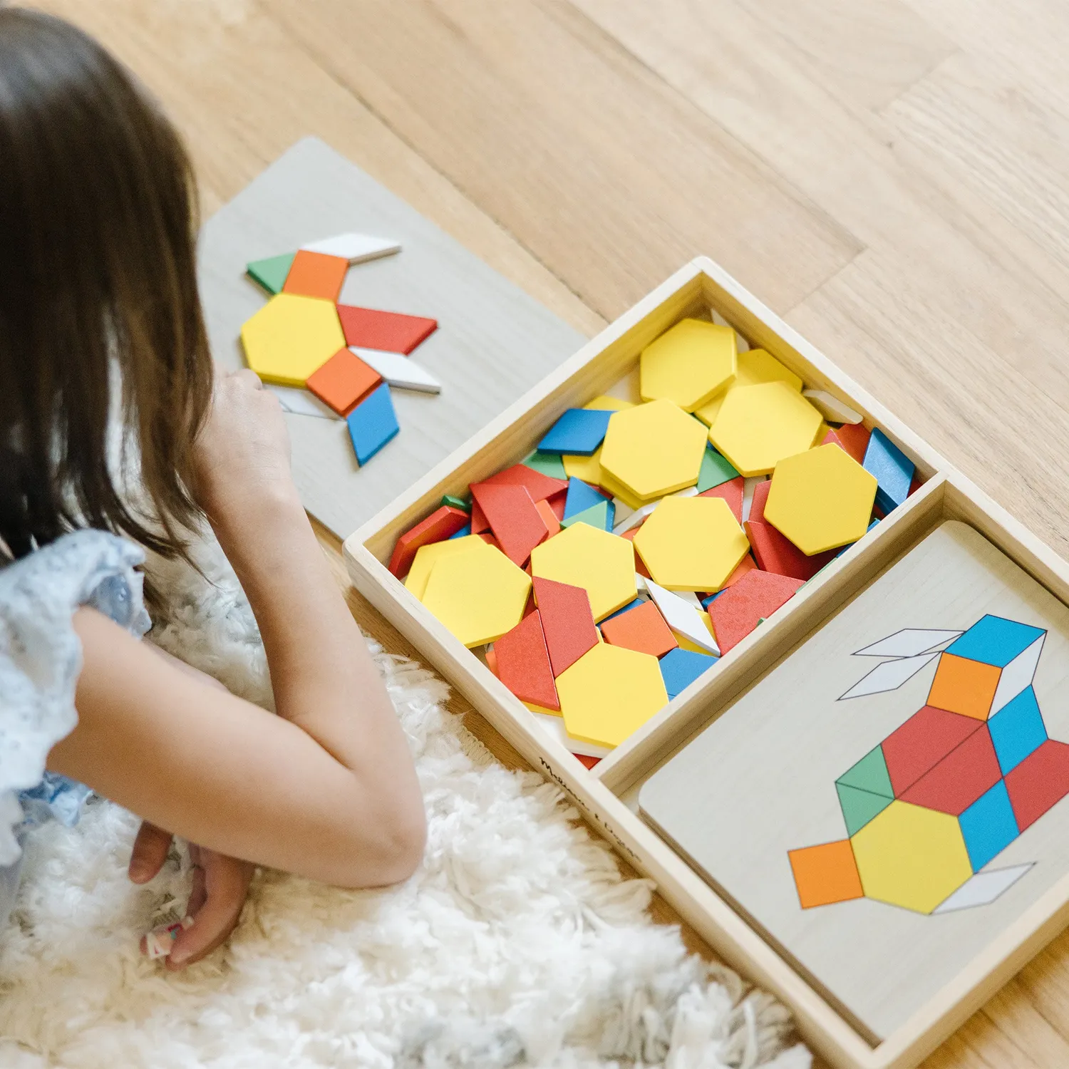 Melissa & Doug Pattern Blocks Legespiel Holz 120 Teile