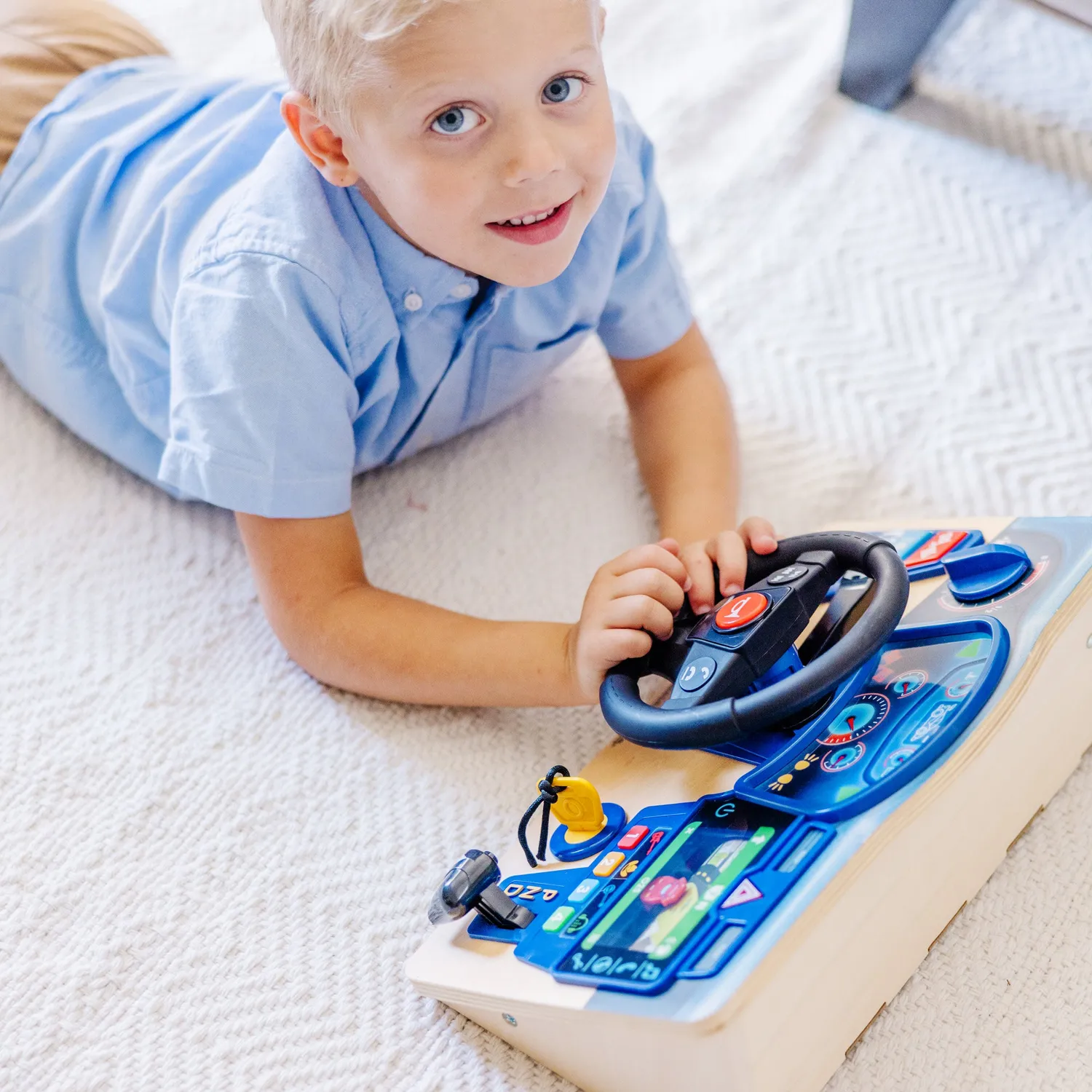 Melissa & Doug Vroom & Zoom Dashboard Lenkrad Holz