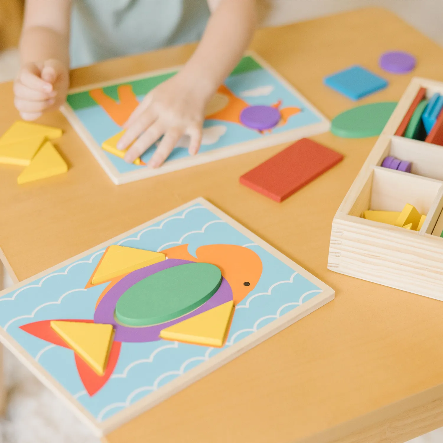 Melissa & Doug Beginner Pattern Blocks Legespiel Holz