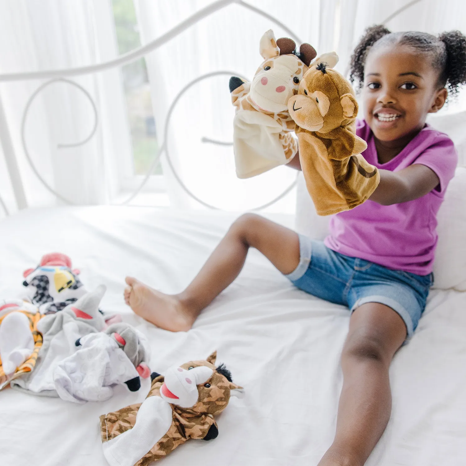 Melissa & Doug Farm Zoo Friends Handpuppen 8er Set Stoff