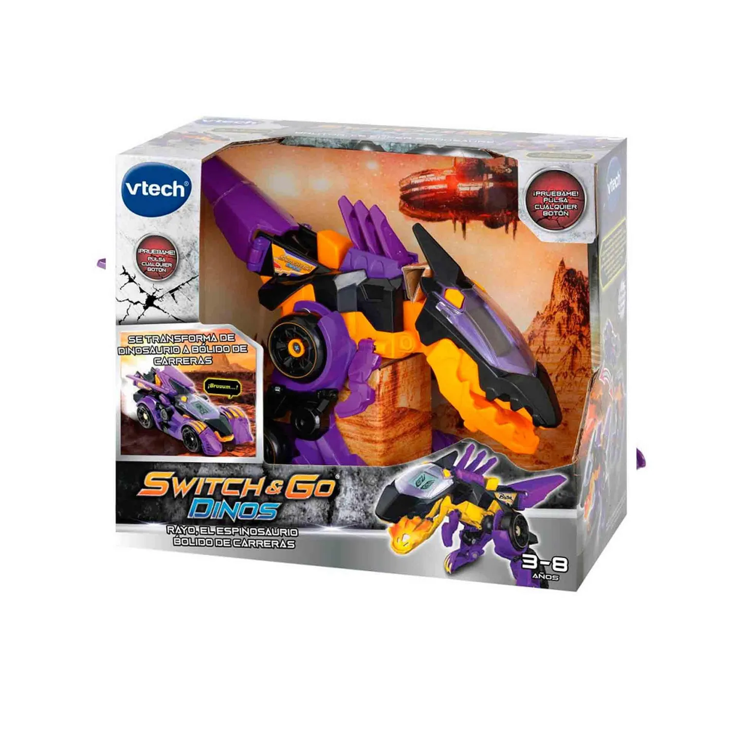 VTech Switch & Go Dinos Rayo Spinosaurus Dino-Auto lila