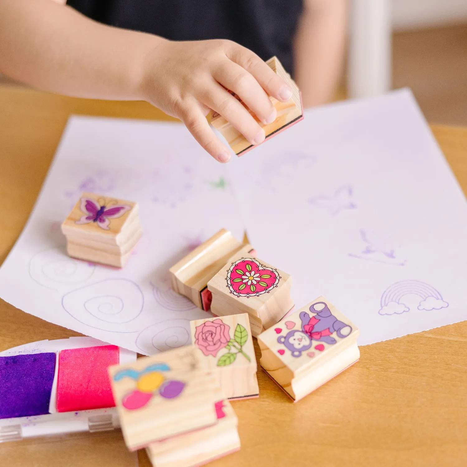 Melissa & Doug Friendship Holz Stempelset 9 Stempel