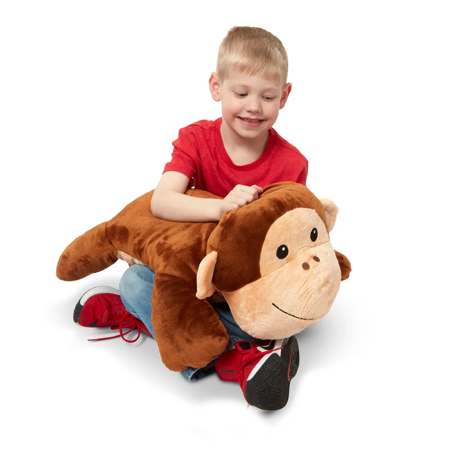 Melissa & Doug Cuddle Monkey Plüschtier Jumbo braun 70 cm