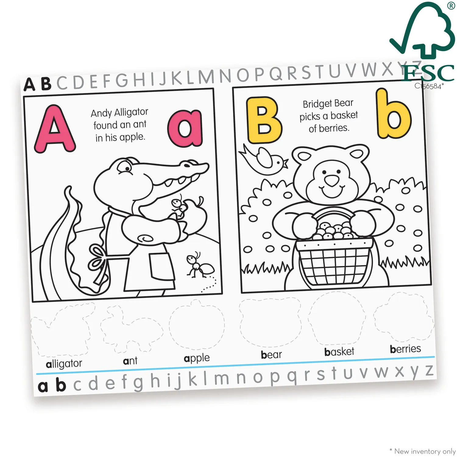 Melissa & Doug Alphabet Activity Stickerheft Buchstaben ab 3 Jahre