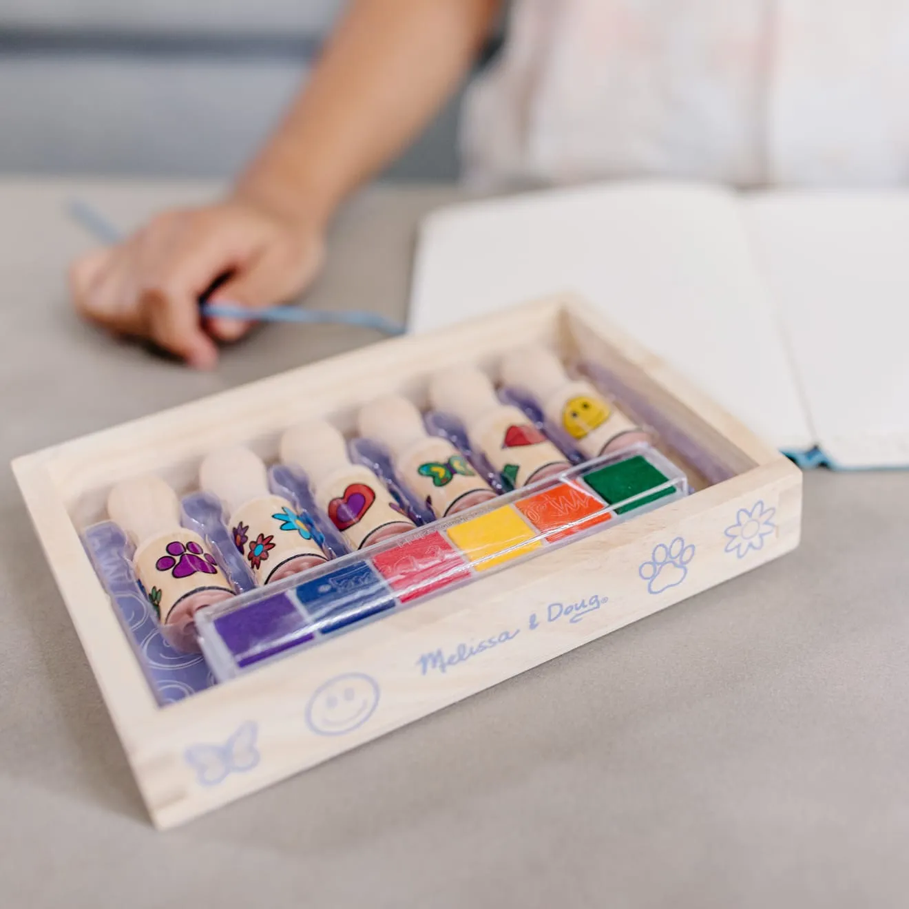 Melissa & Doug Happy Handles Stempelset 6 Stempel abwaschbar