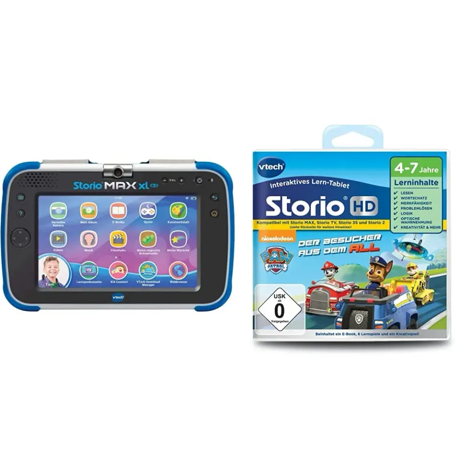 Vtech Storio MAX XL 2.0 Kindertablet 7 Zoll mit Paw Patrol Spiel
