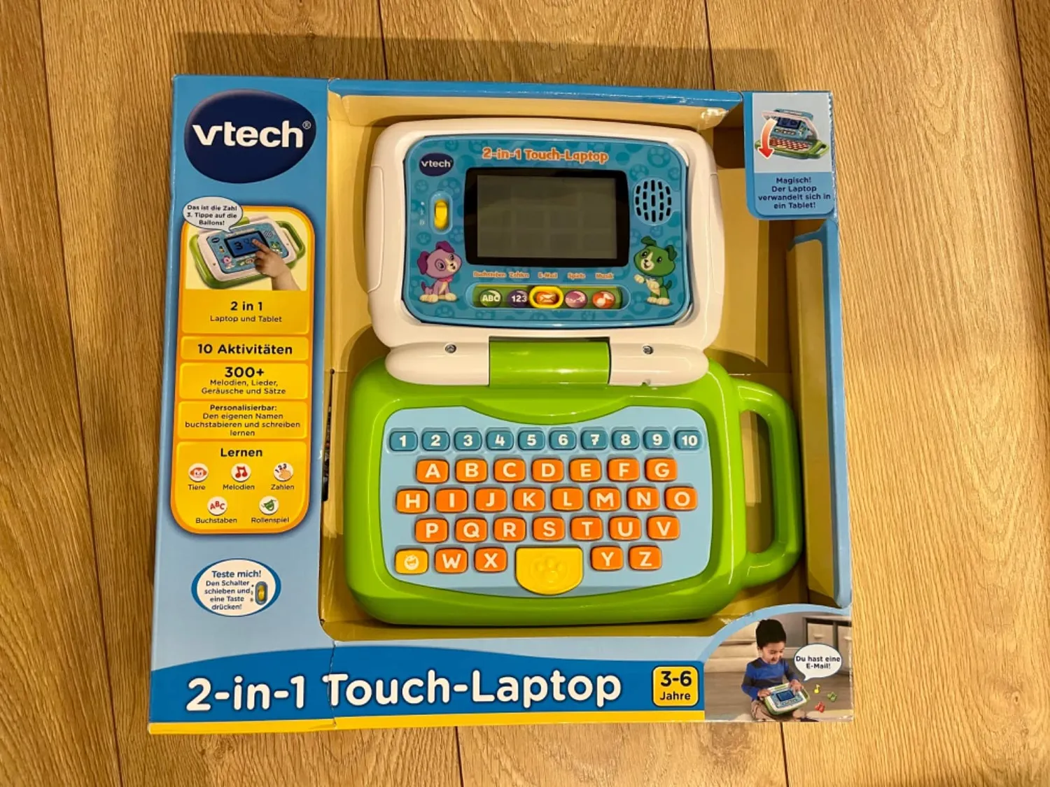 VTech 2-in-1 Touch-Laptop Lerncomputer Mehrfarbig Touchscreen