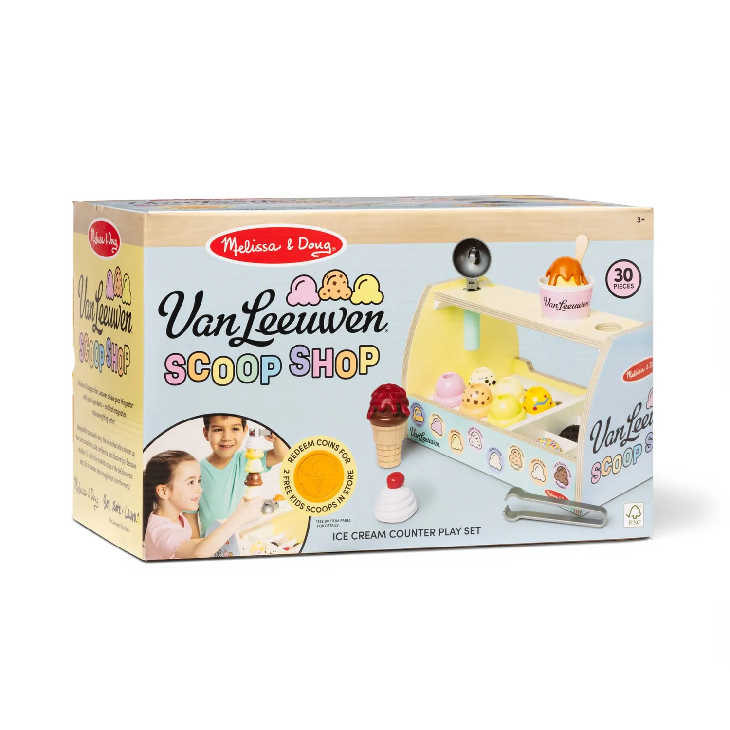 Melissa & Doug Van Leeuwen Eisdiele Holz 29-teilig