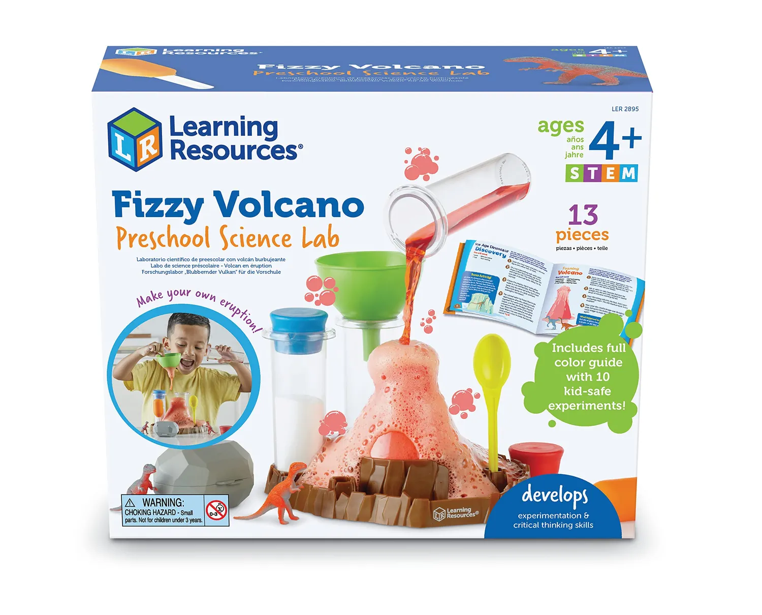 Learning Resources Blubbernder Vulkan Experimentierkasten 13-teilig
