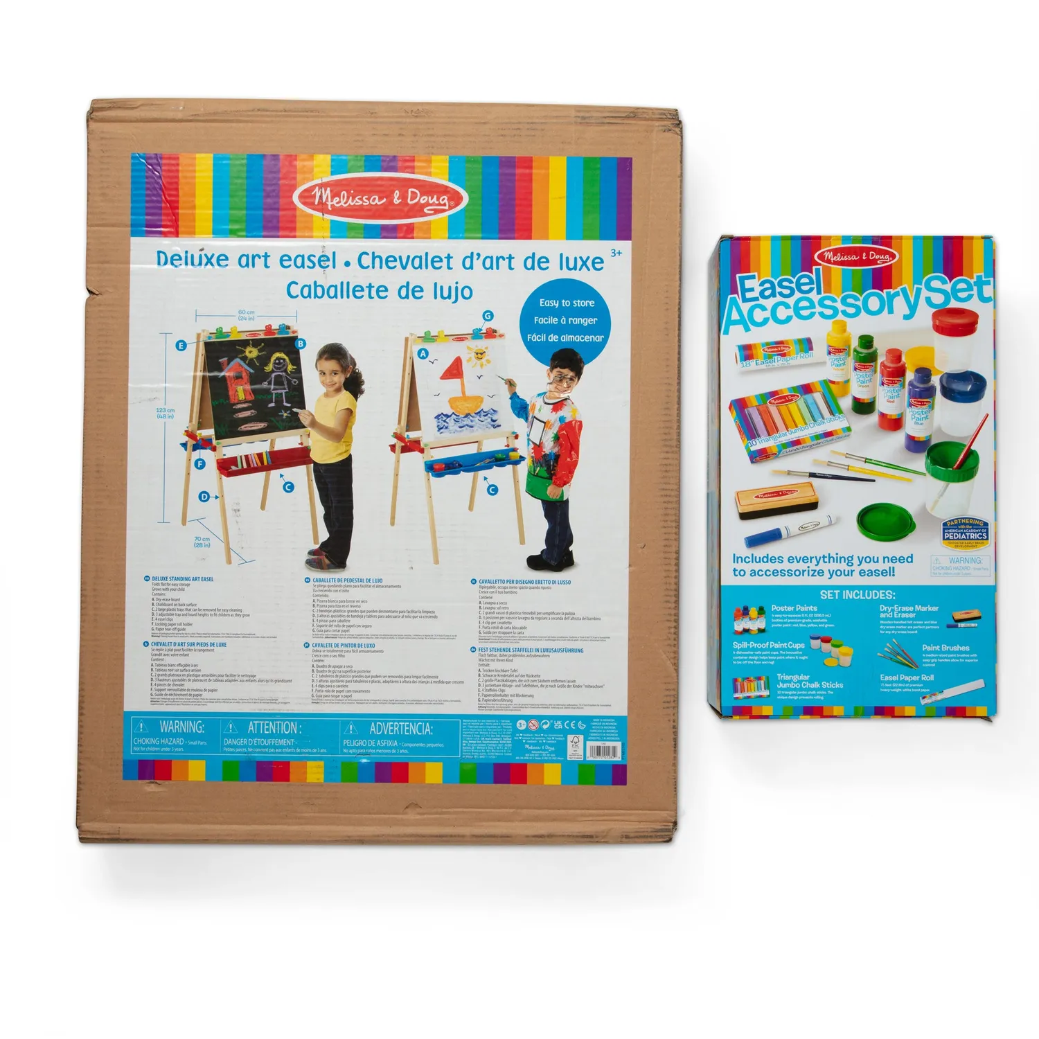 Melissa & Doug Deluxe Staffelei Holz Geschenkset mit Zubehör verstellbar