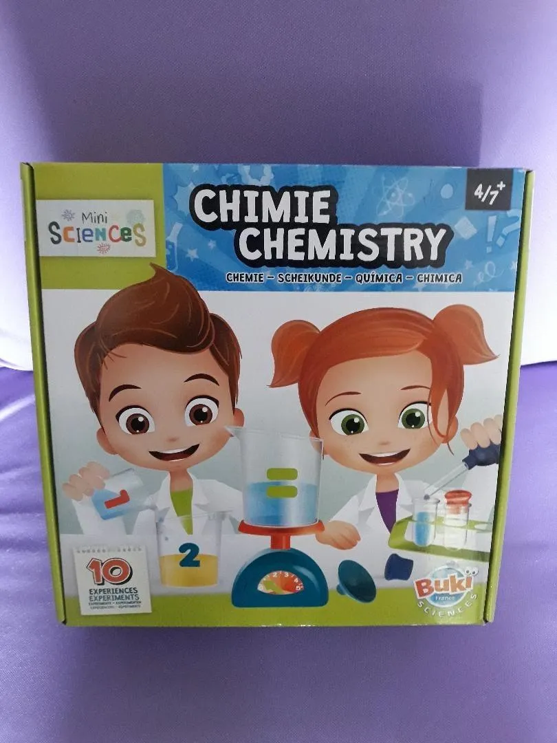 Buki Mini Sciences 9002 Chemie Experimentierkasten blau